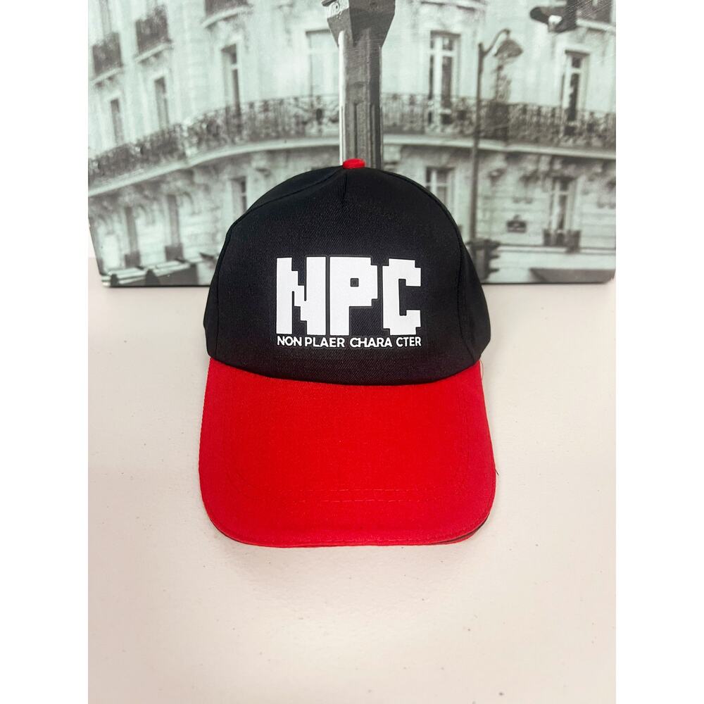NPC Pixel Gamer Baseball Cap, Adjustable Funny Gamer Hat